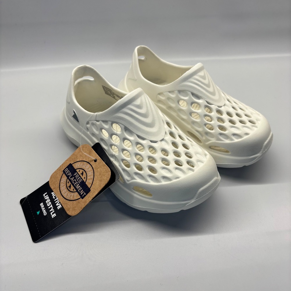 Rugged Shark‎ Kids GTR45SG711 White EVA Clogs Sandals Size 7